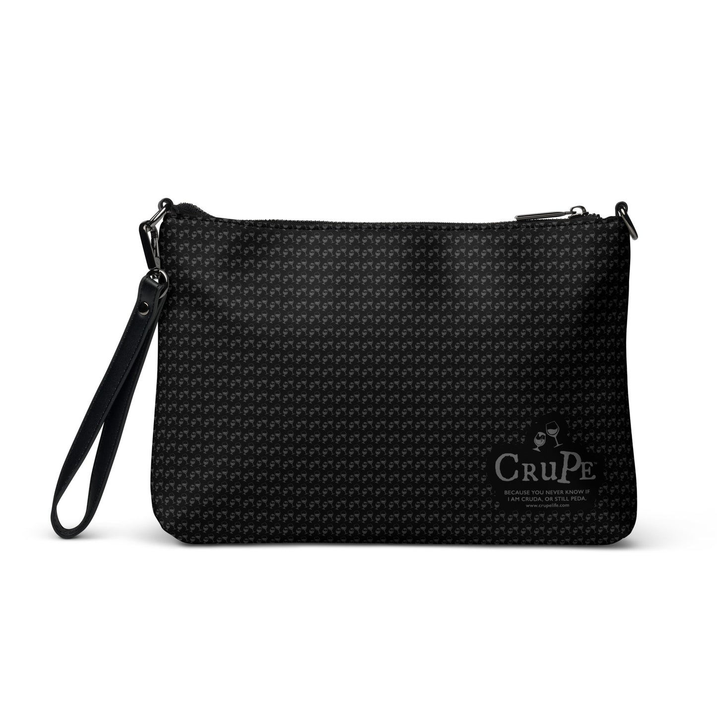 CruPe™ Signature Black Logo Crossbody Bag