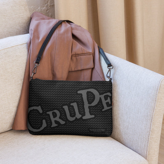 CruPe™ Signature Black Logo Crossbody Bag