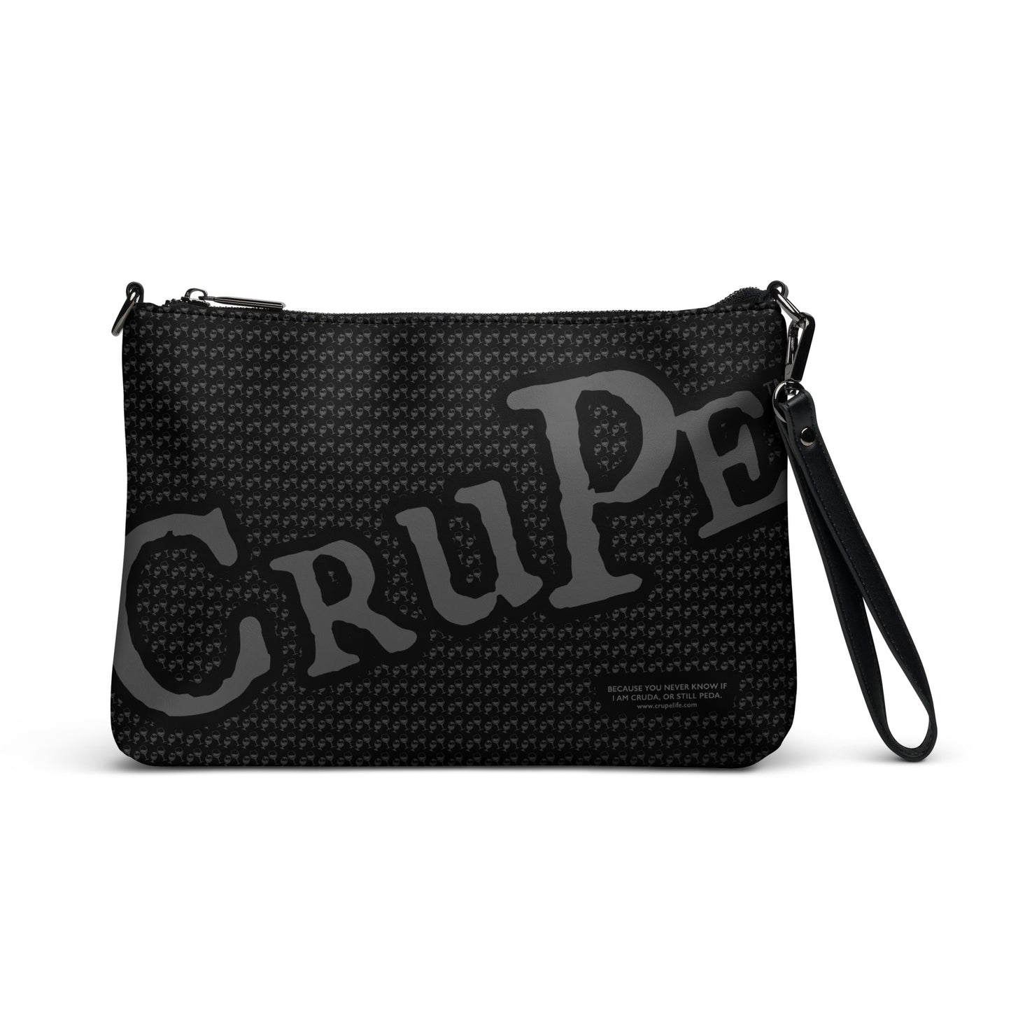 CruPe™ Signature Black Logo Crossbody Bag