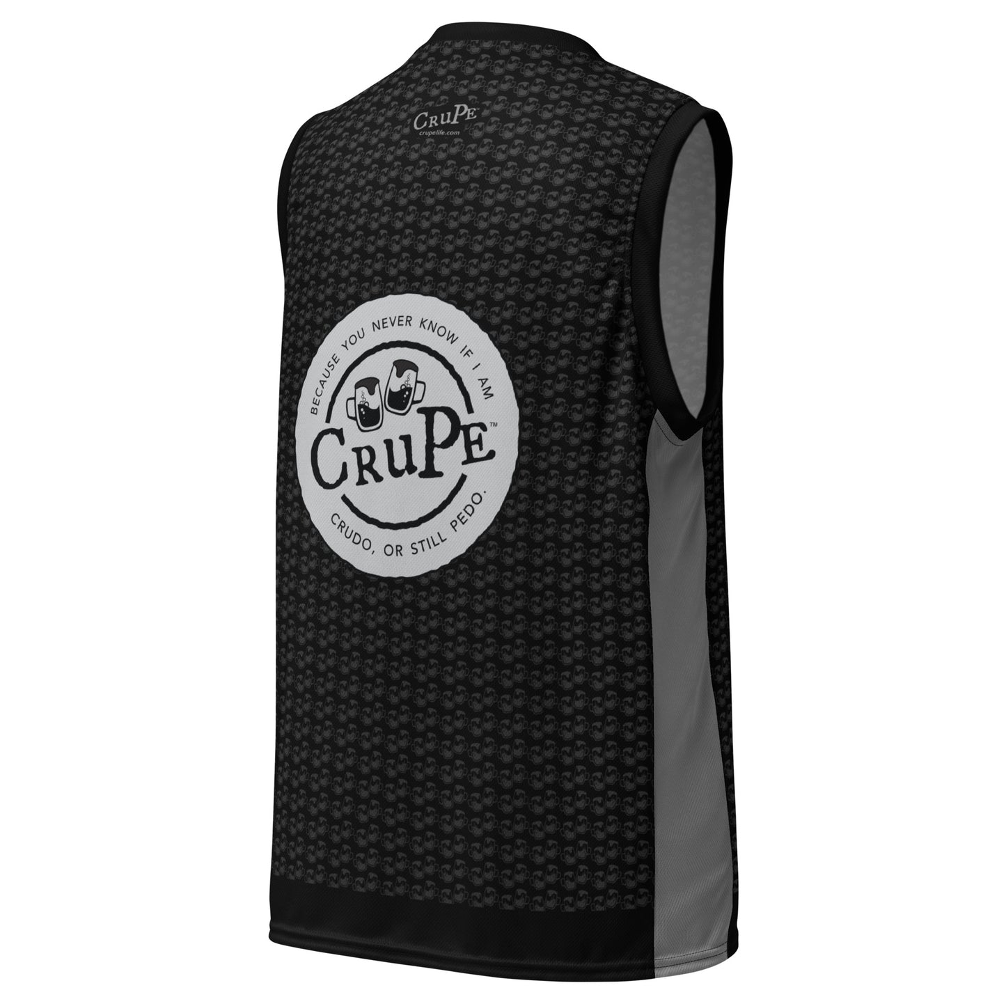 CruPe™ Signature Beer Print Recycled unisex basketball jersey