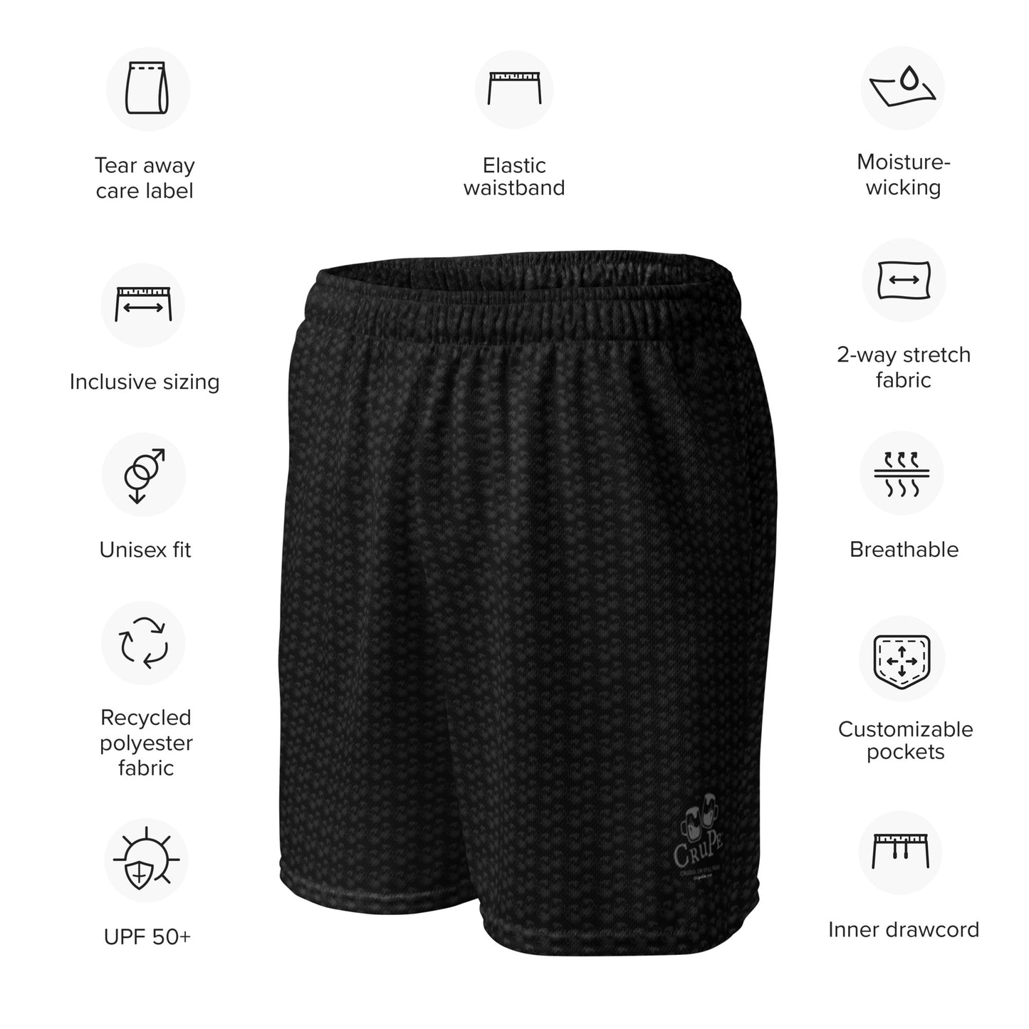 CruPe™ Signature Beer Print Unisex Mesh Shorts