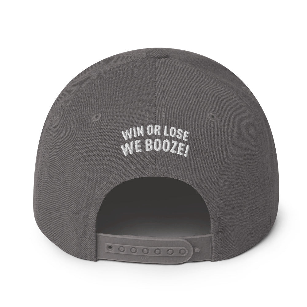 CruPe™ Signature Win or Lose, We Booze Snapback Hat