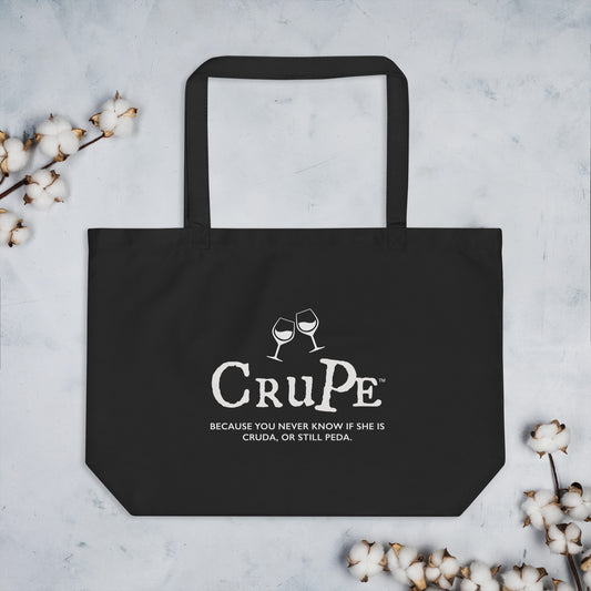 CruPe™ Signature Wine Large organic tote bag