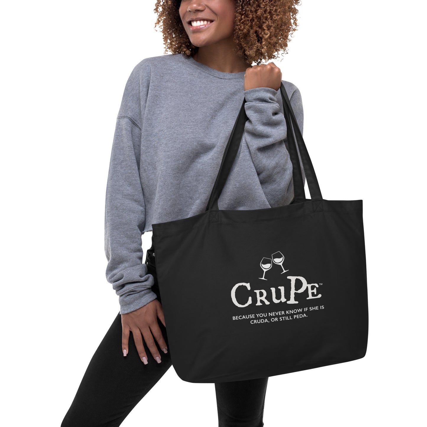 CruPe™ Signature Wine Large organic tote bag