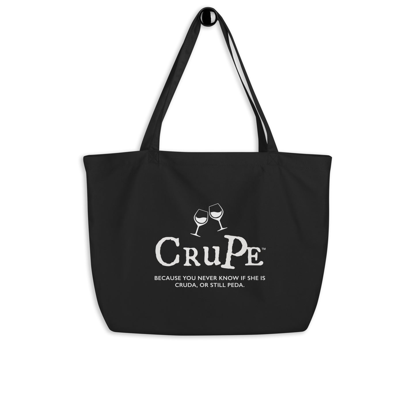 CruPe™ Signature Wine Large organic tote bag