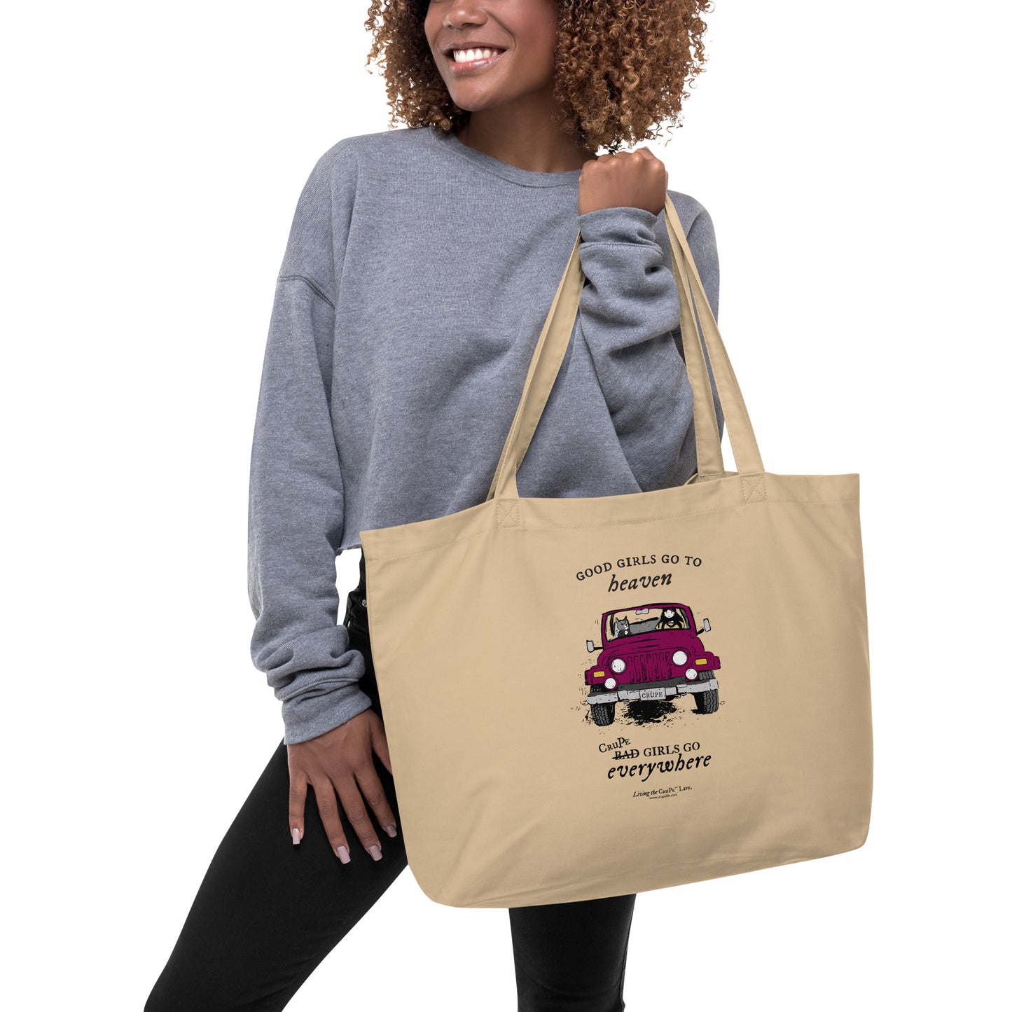 CruPe™ Good Girls Large organic tote bag