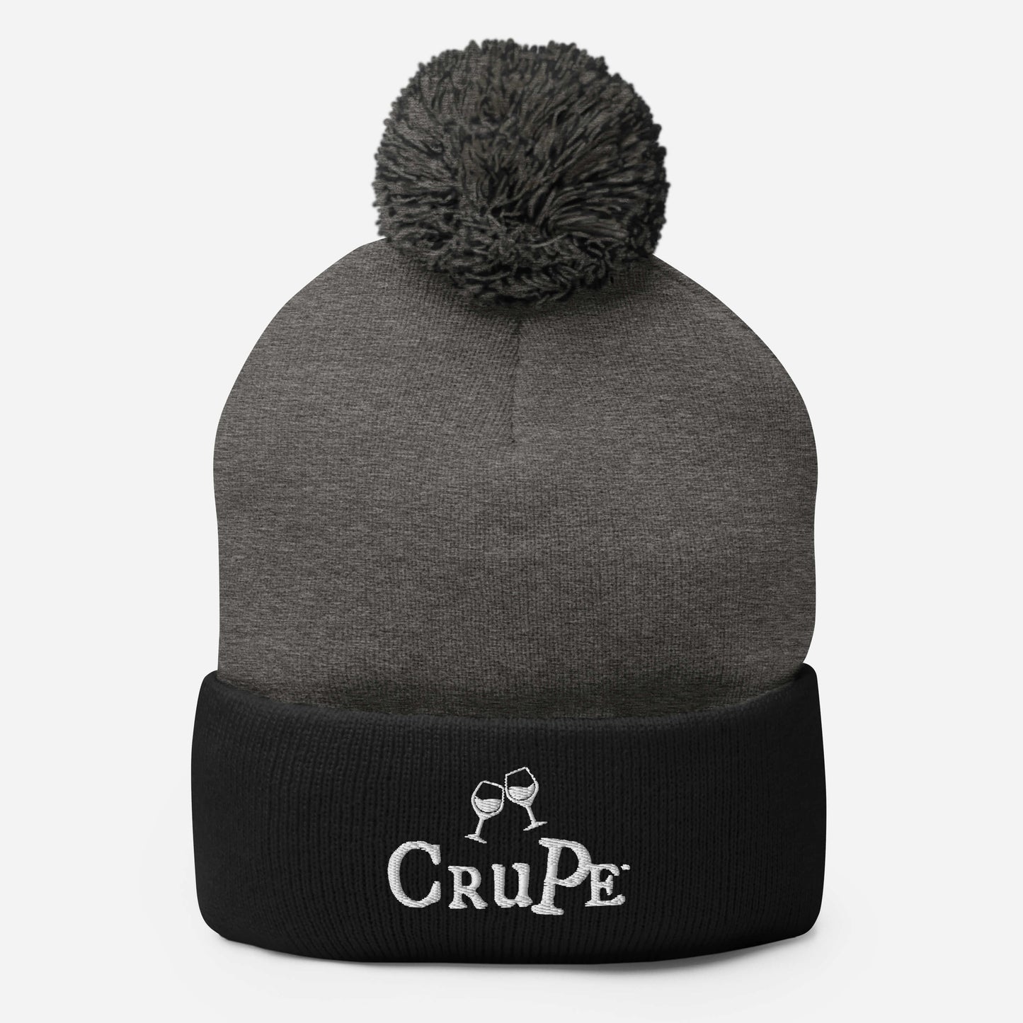 CruPe™ Signature Wine Logo Only Pom-Pom Beanie