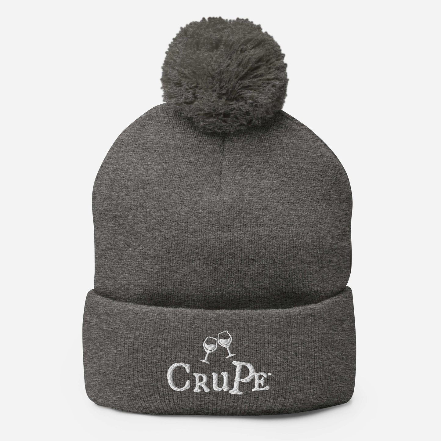 CruPe™ Signature Wine Logo Only Pom-Pom Beanie