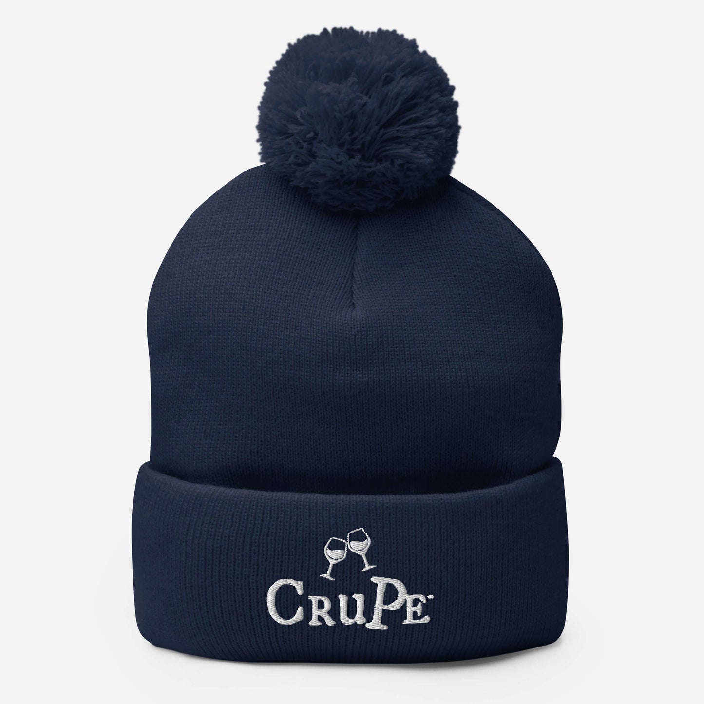 CruPe™ Signature Wine Logo Only Pom-Pom Beanie