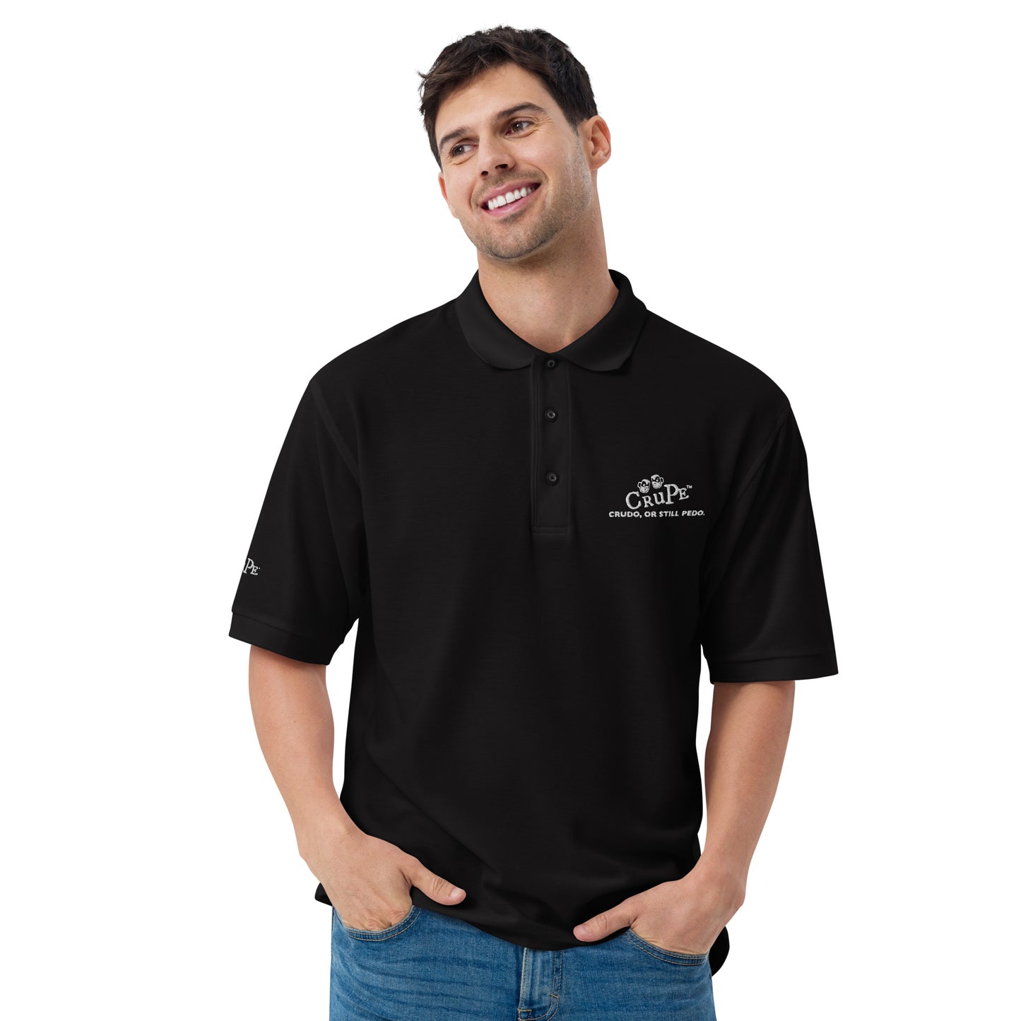 CruPe™ Signature Logo Men's Beer Icon Premium Polo