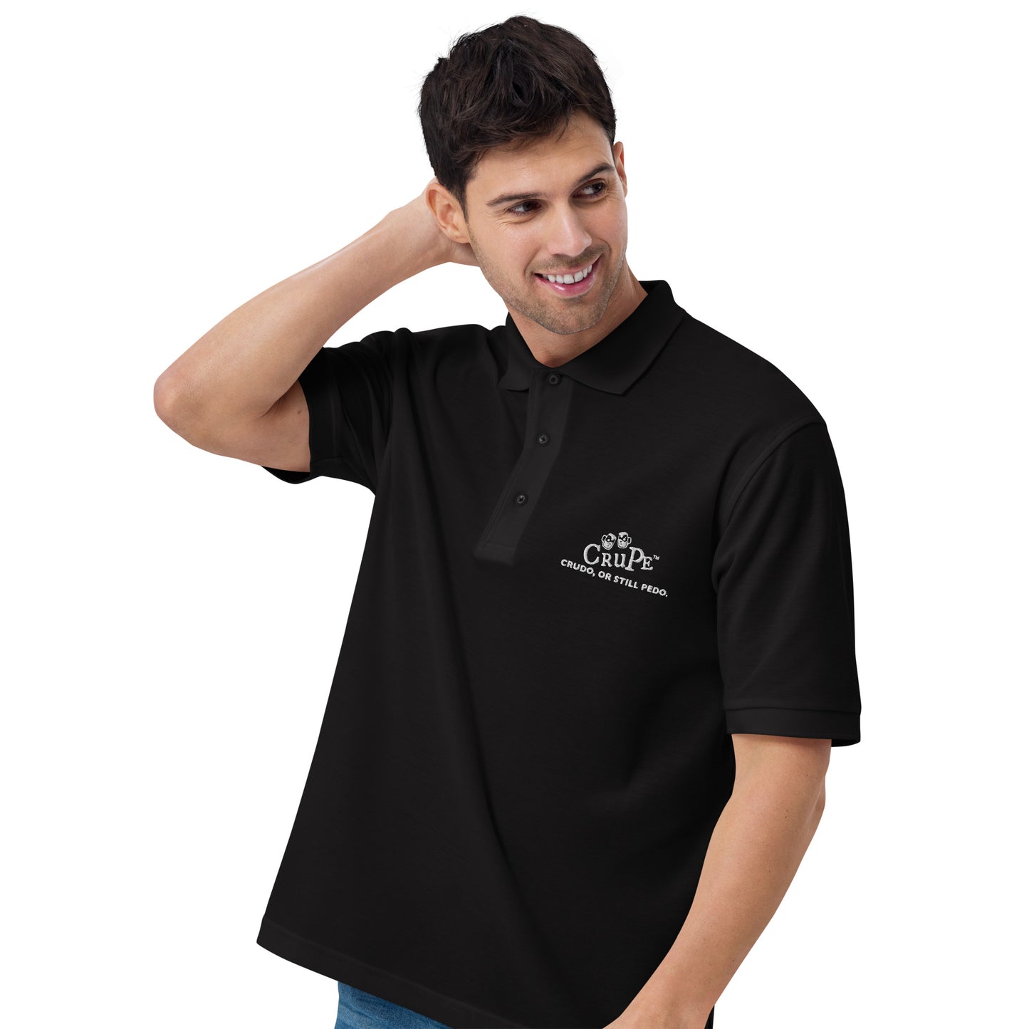 CruPe™ Signature Logo Men's Beer Icon Premium Polo