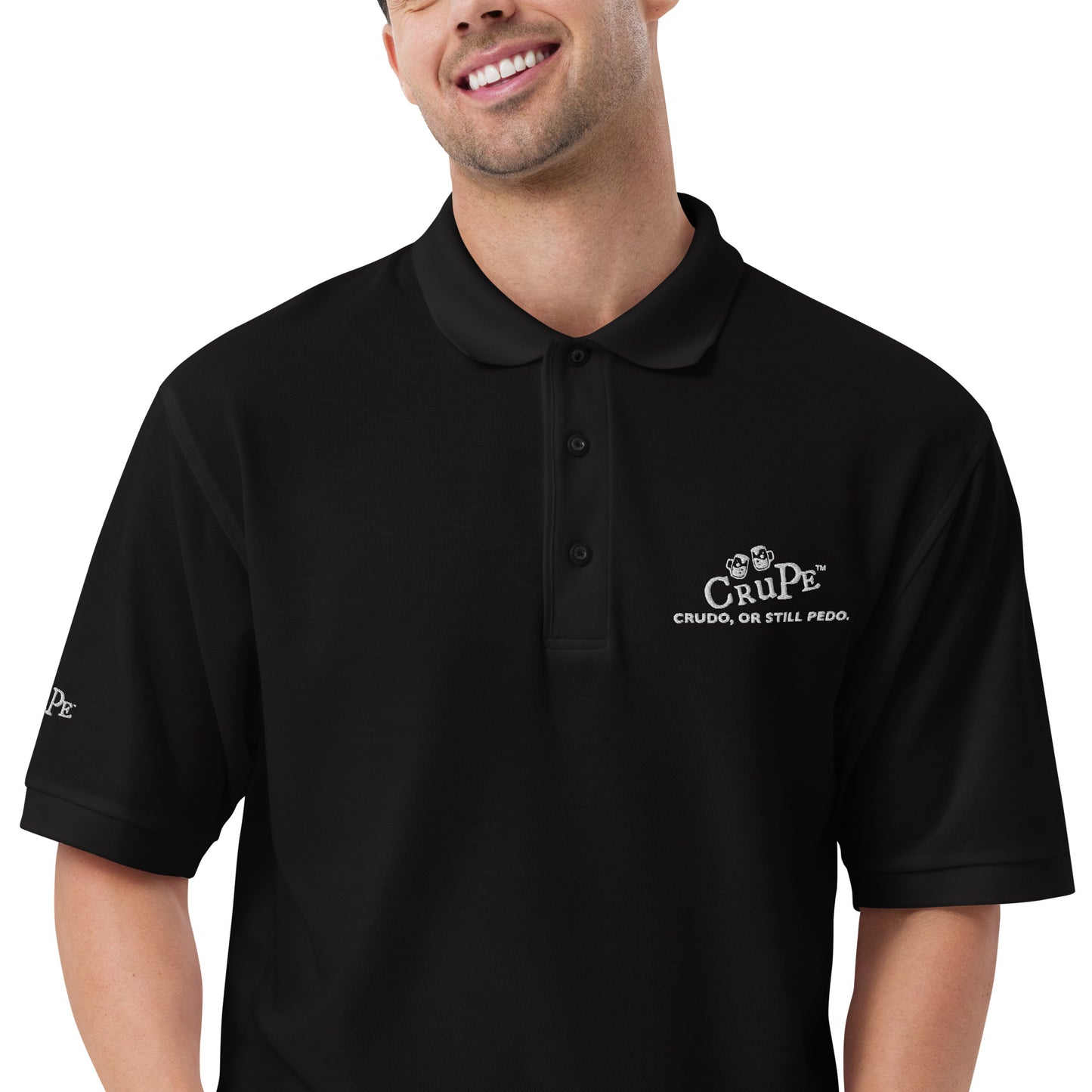 CruPe™ Signature Logo Men's Beer Icon Premium Polo