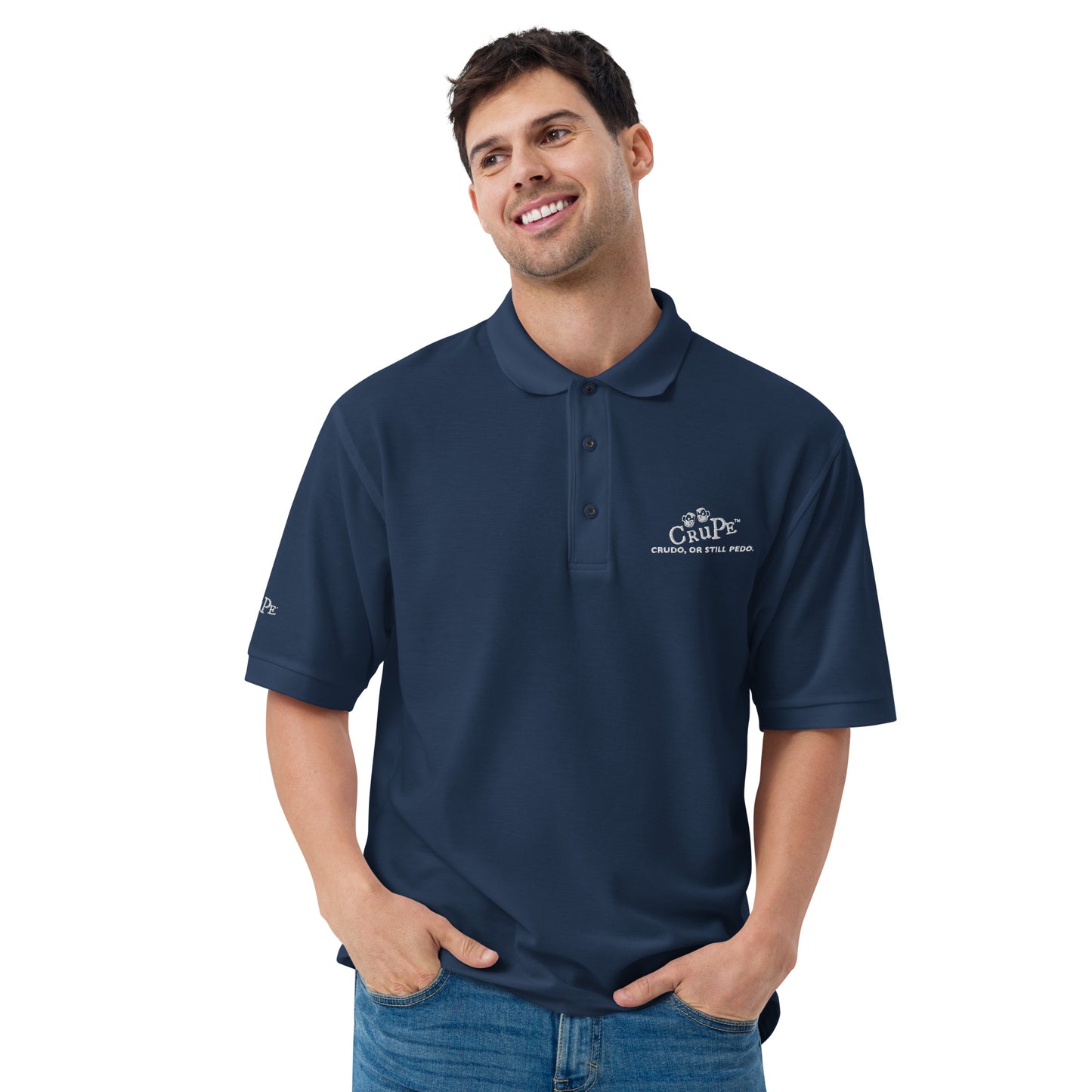 CruPe™ Signature Logo Men's Beer Icon Premium Polo