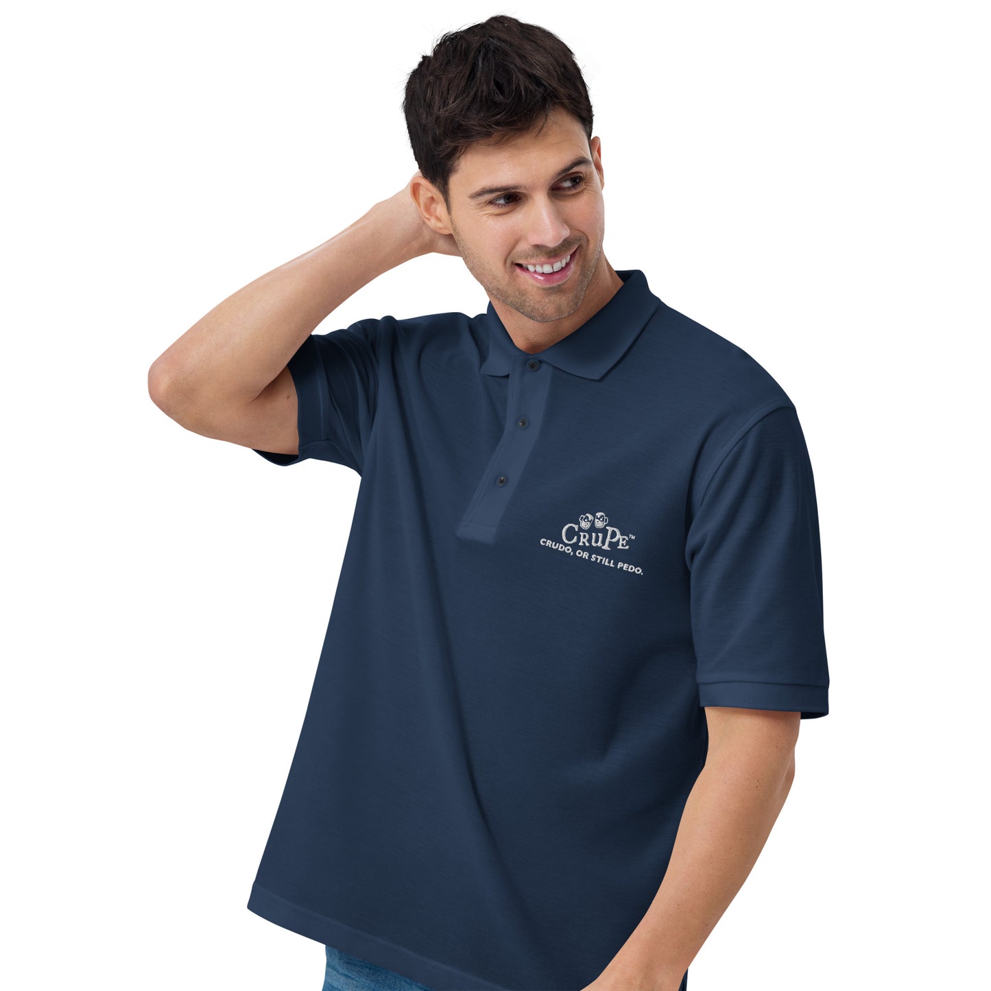 CruPe™ Signature Logo Men's Beer Icon Premium Polo