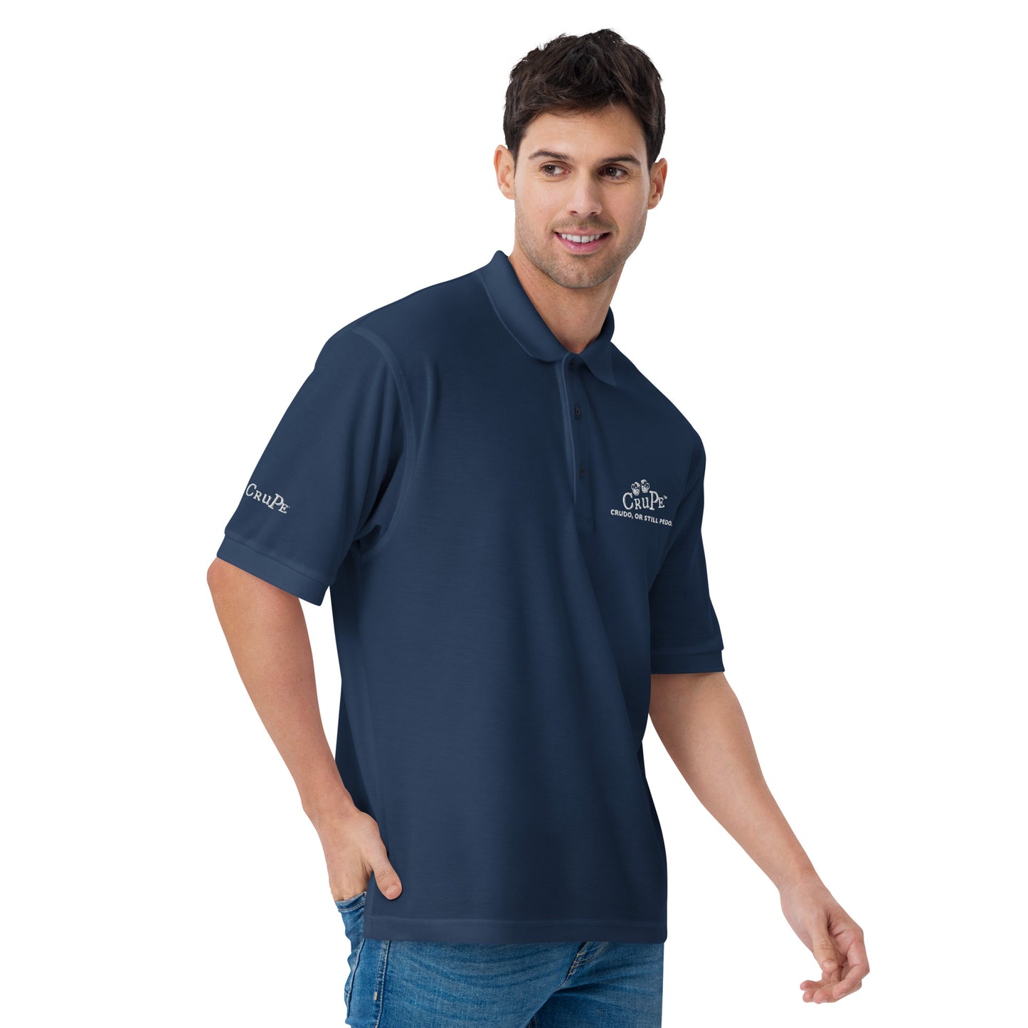 CruPe™ Signature Logo Men's Beer Icon Premium Polo