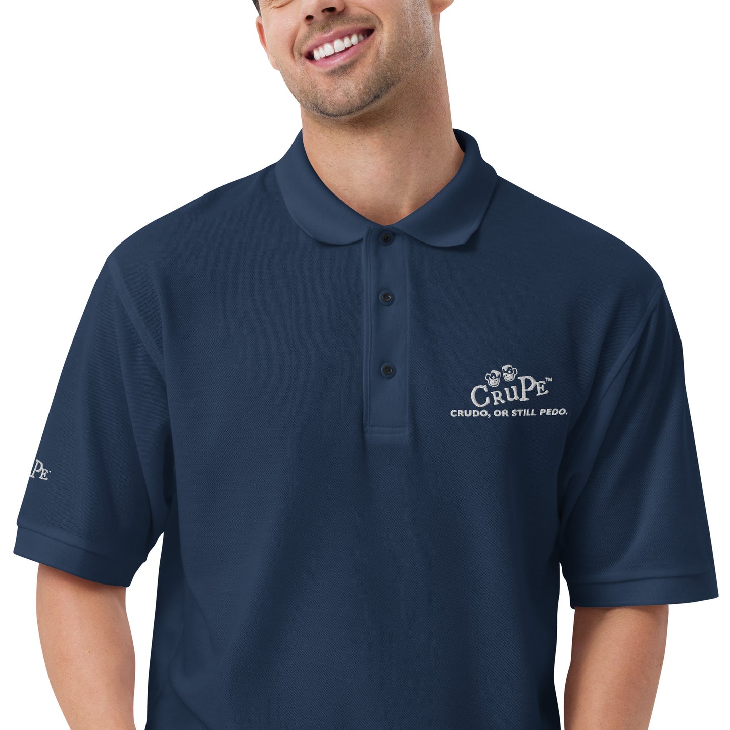 CruPe™ Signature Logo Men's Beer Icon Premium Polo