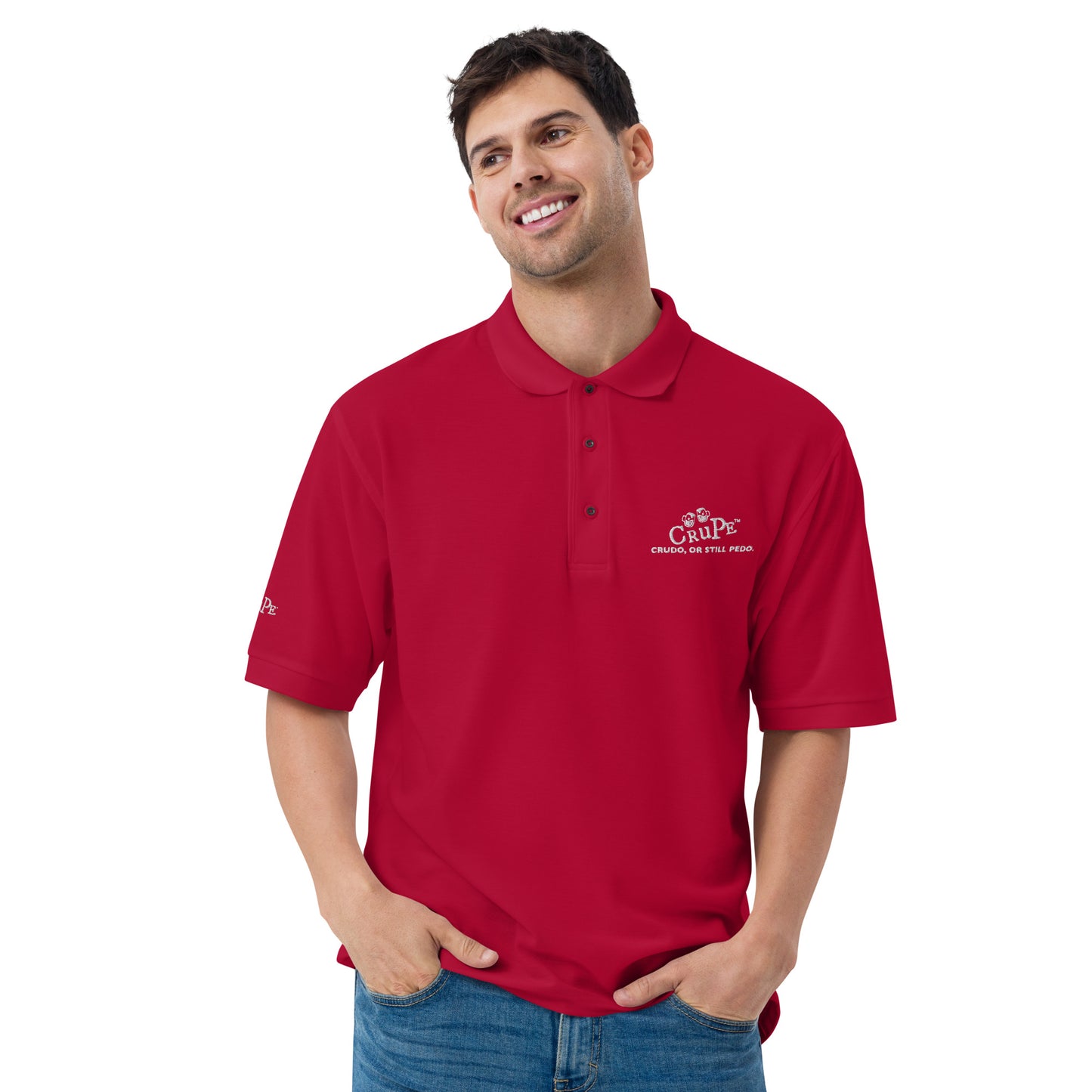 CruPe™ Signature Logo Men's Beer Icon Premium Polo