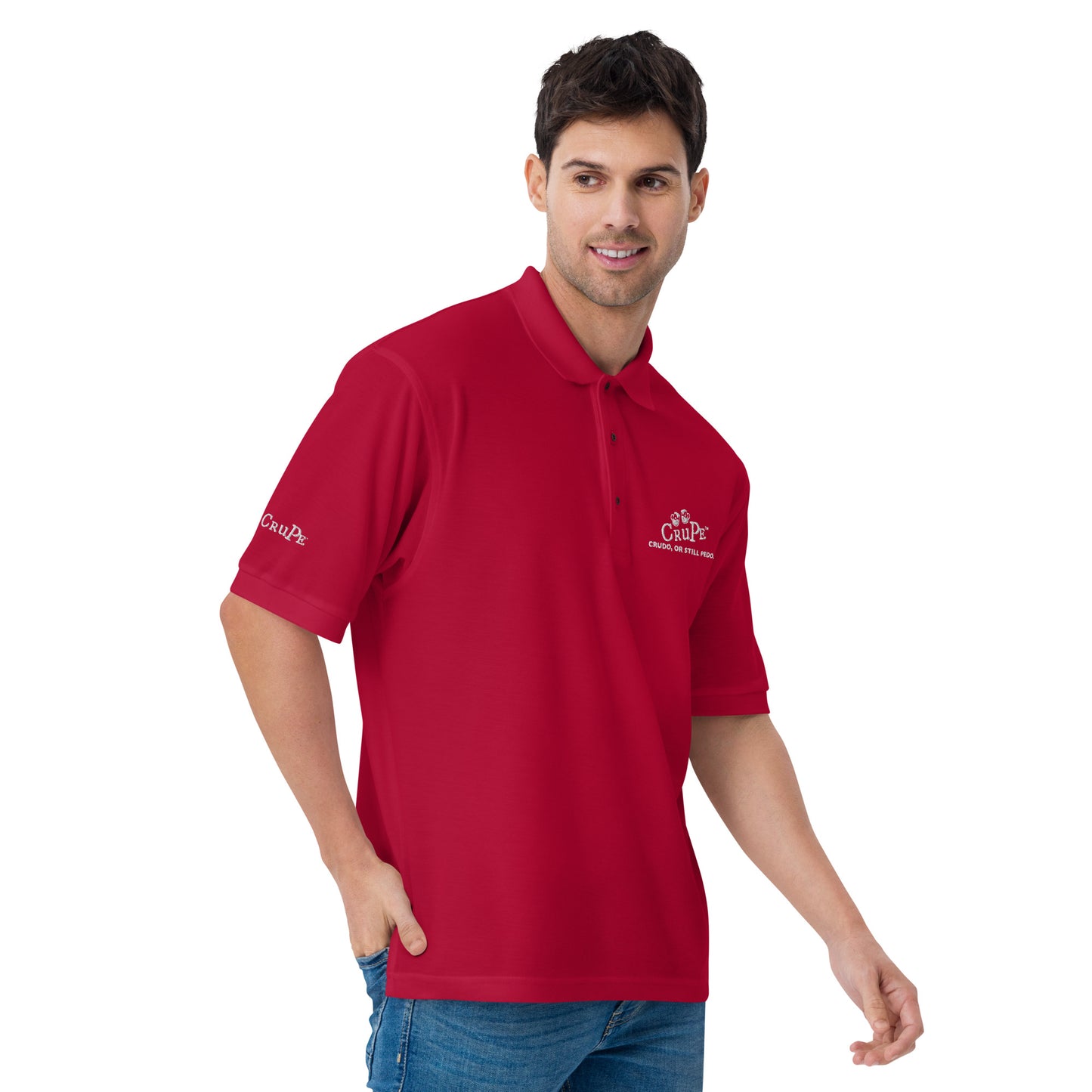 CruPe™ Signature Logo Men's Beer Icon Premium Polo