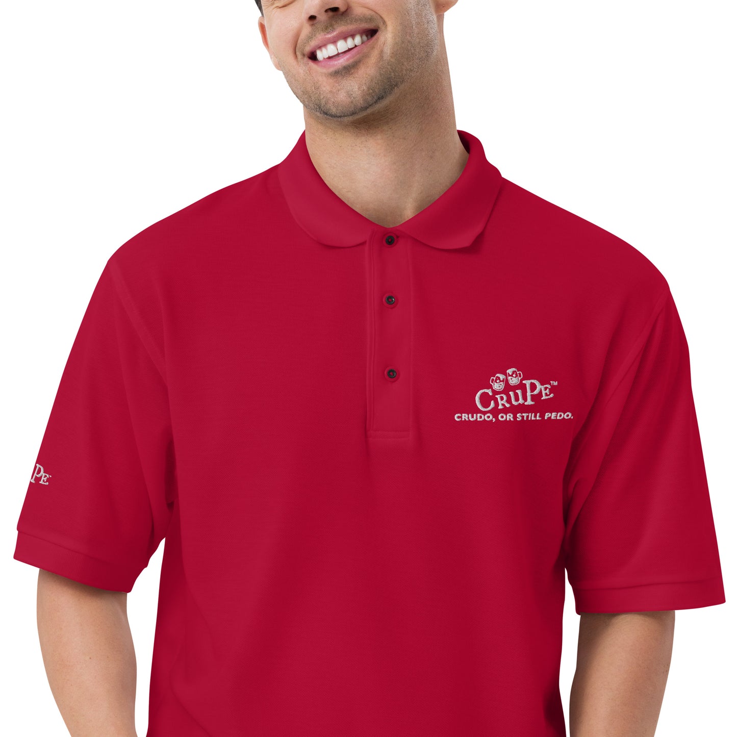 CruPe™ Signature Logo Men's Beer Icon Premium Polo