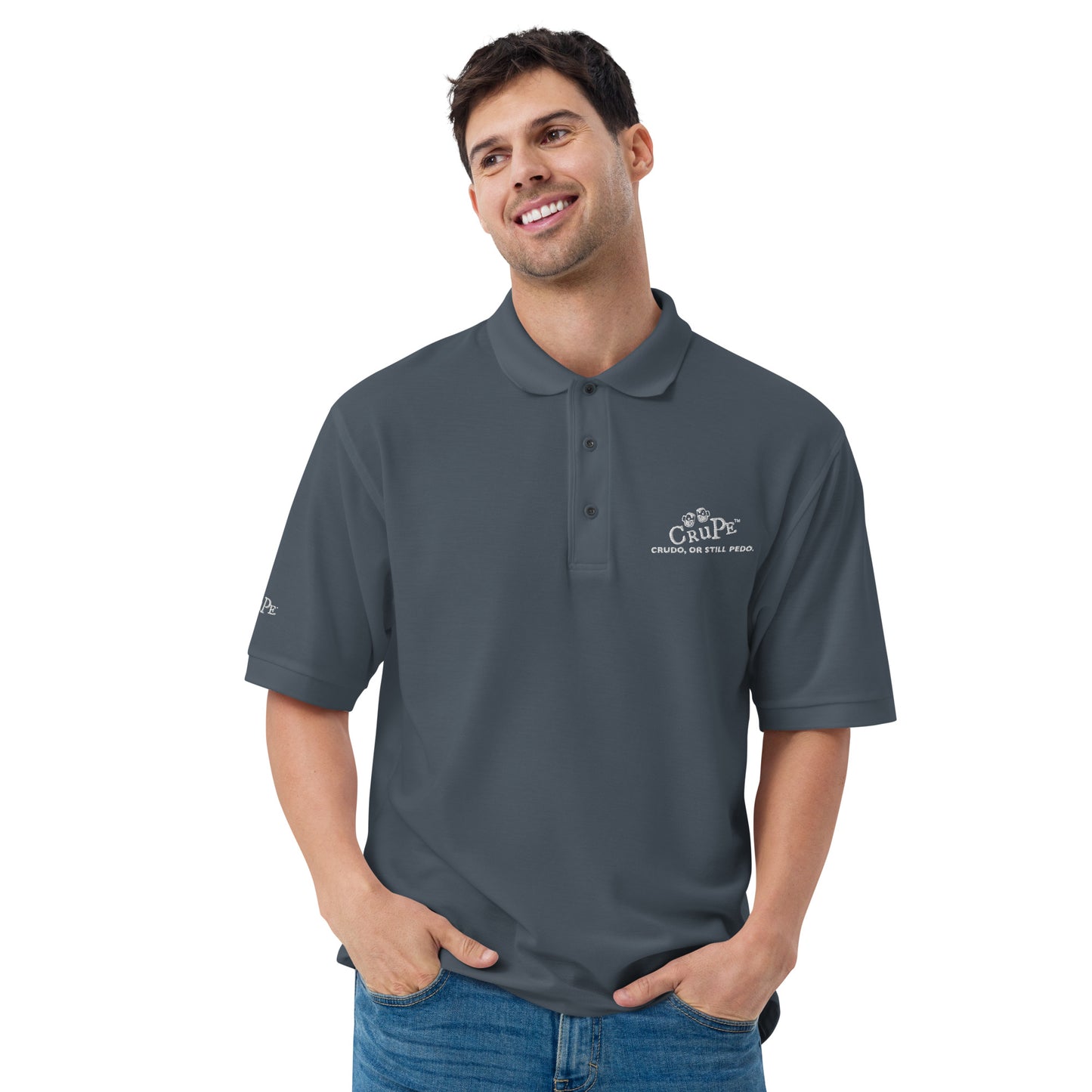 CruPe™ Signature Logo Men's Beer Icon Premium Polo