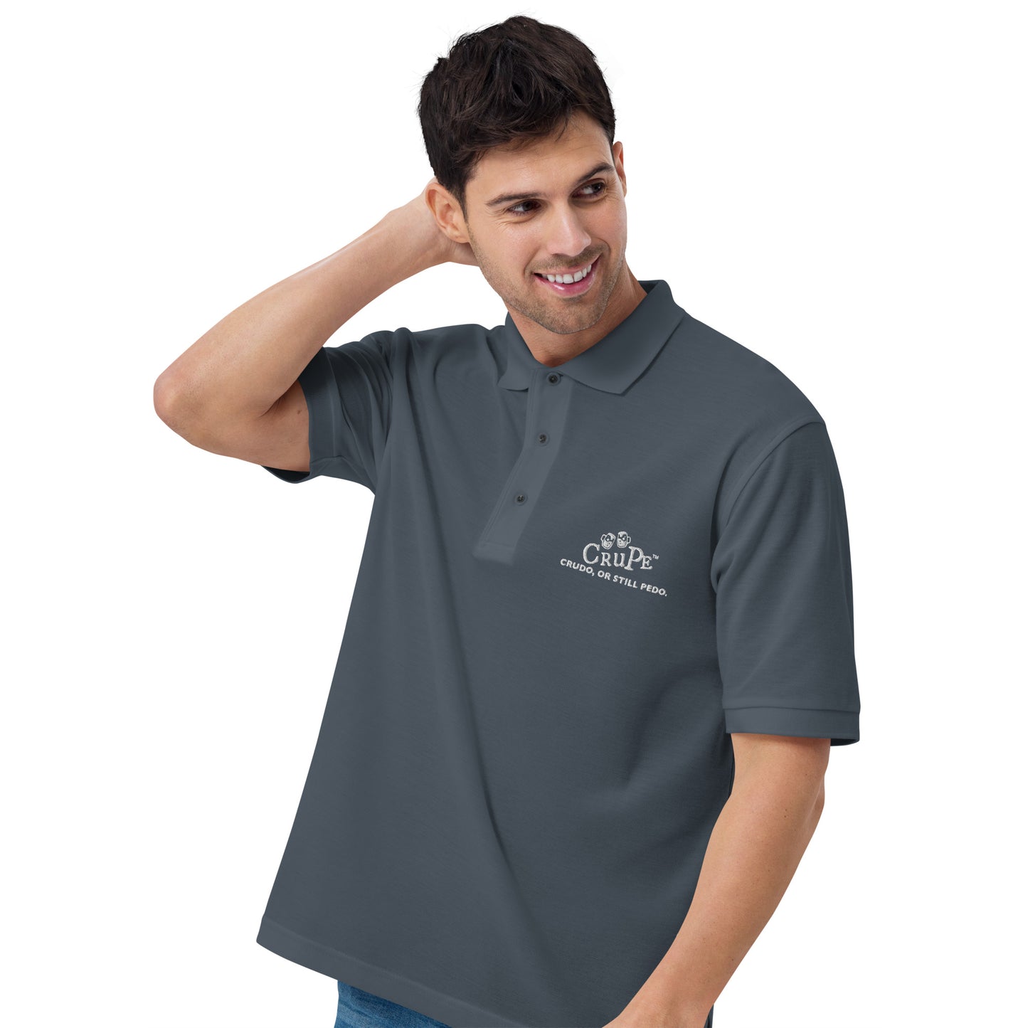 CruPe™ Signature Logo Men's Beer Icon Premium Polo