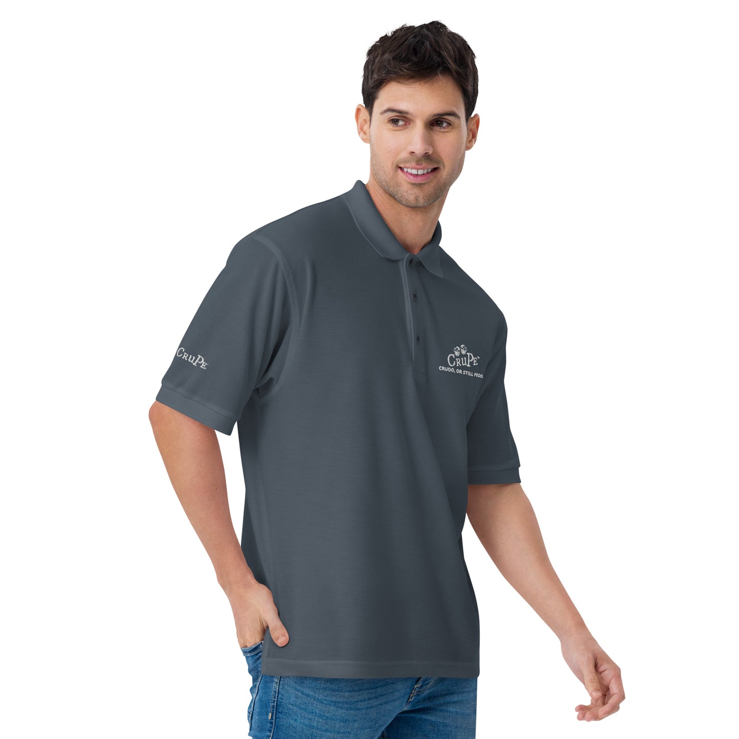 CruPe™ Signature Logo Men's Beer Icon Premium Polo