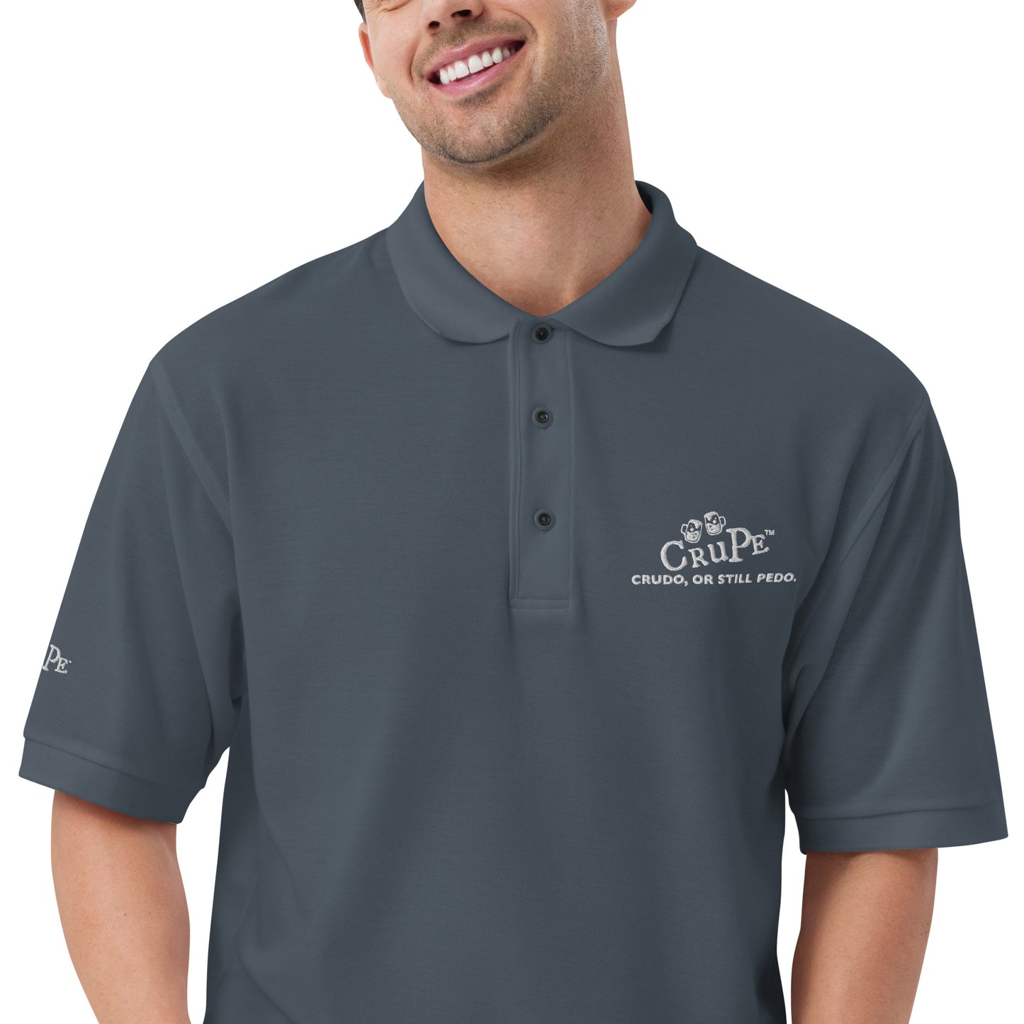 CruPe™ Signature Logo Men's Beer Icon Premium Polo