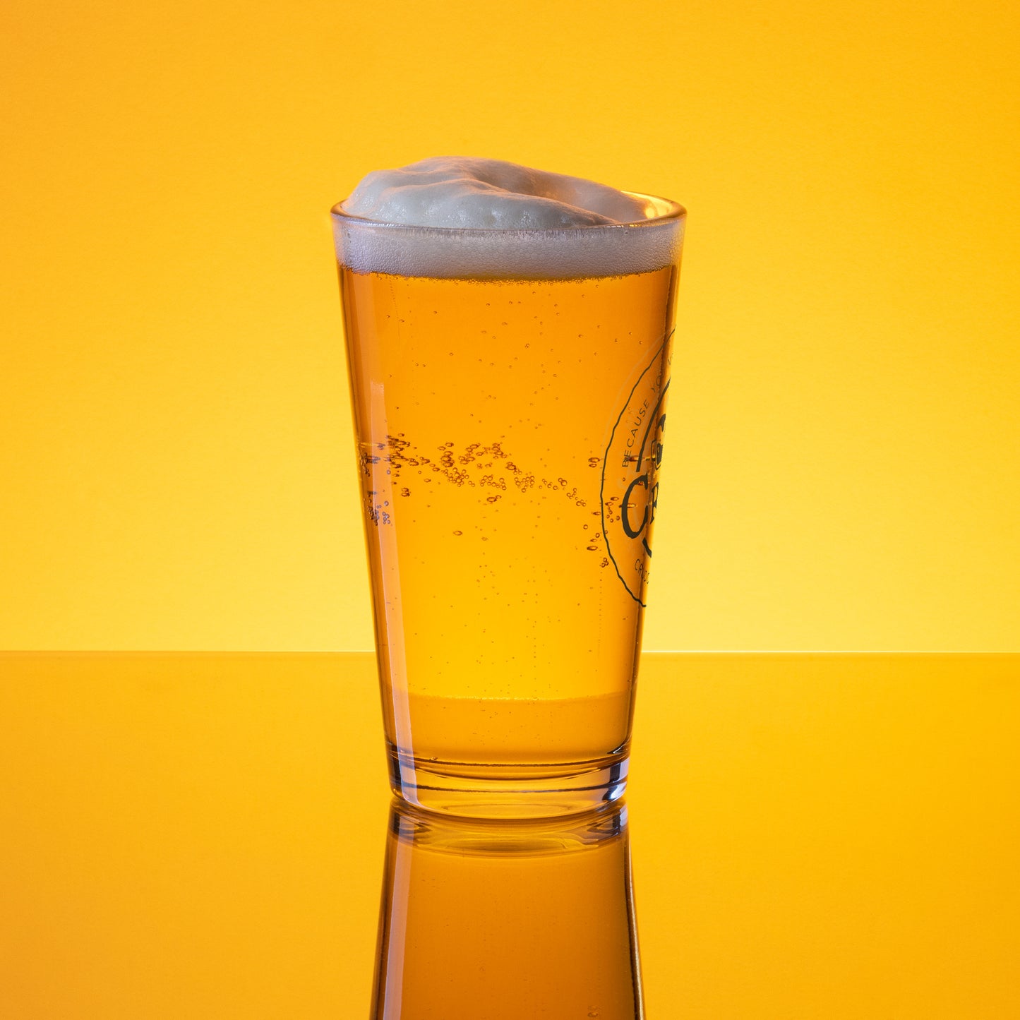 CruPe™ Signature Beer Logo Shaker pint glass for HIM