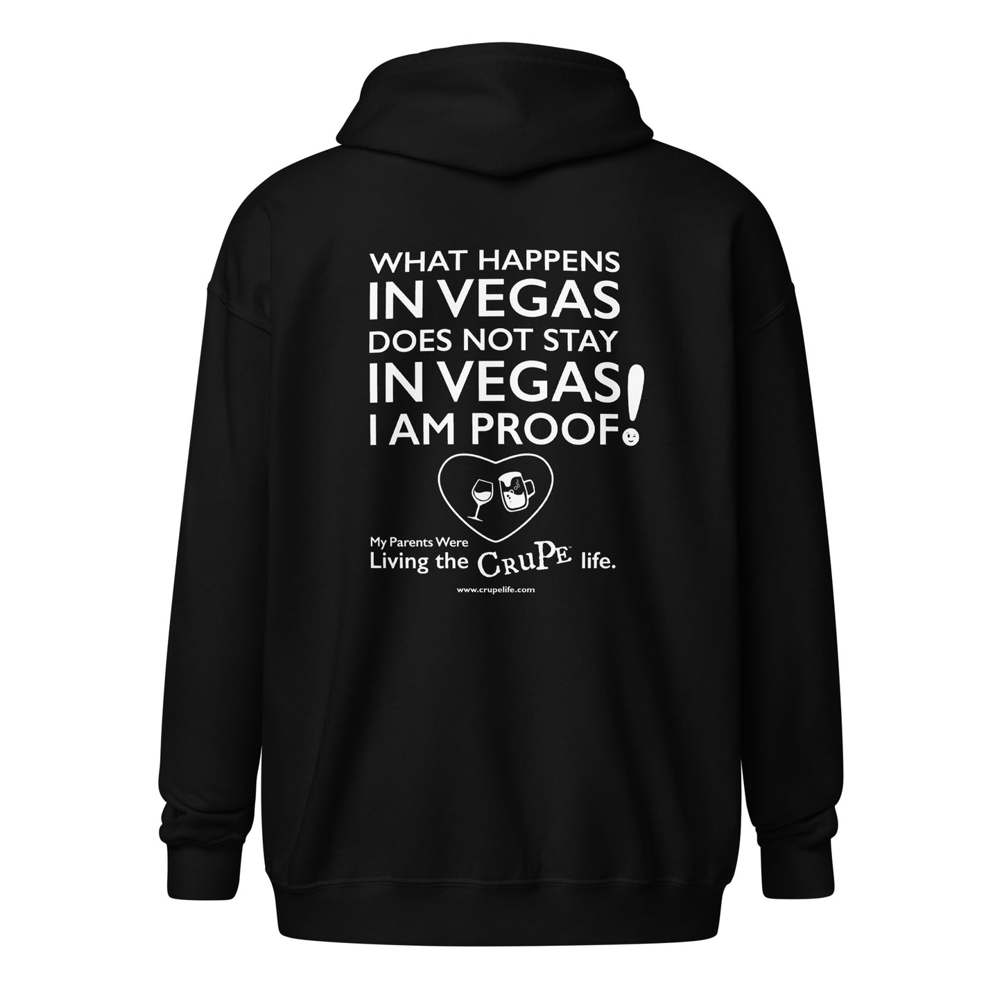 CruPe™ What Happens in Las Vegas - Unisex heavy blend zip hoodie