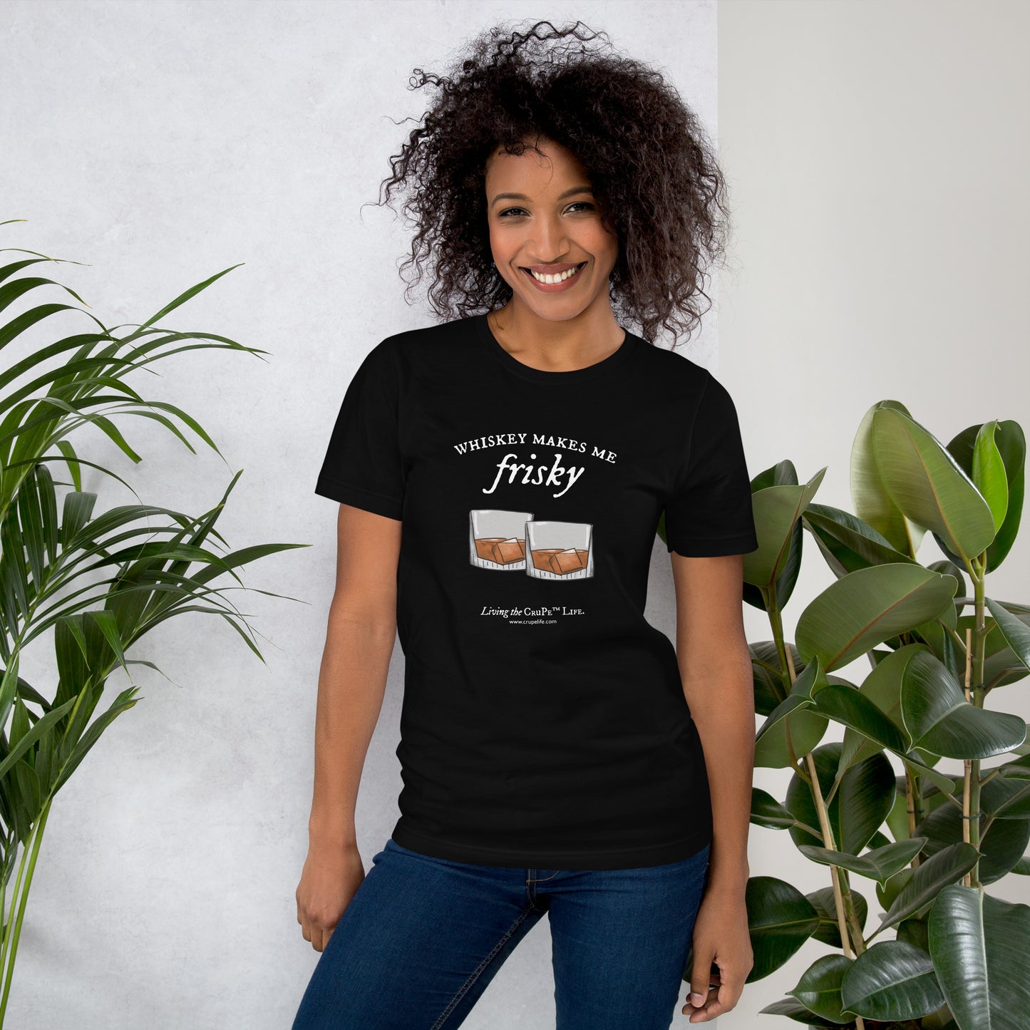 CruPe™ Whiskey Makes Me Frisky Unisex t-shirt