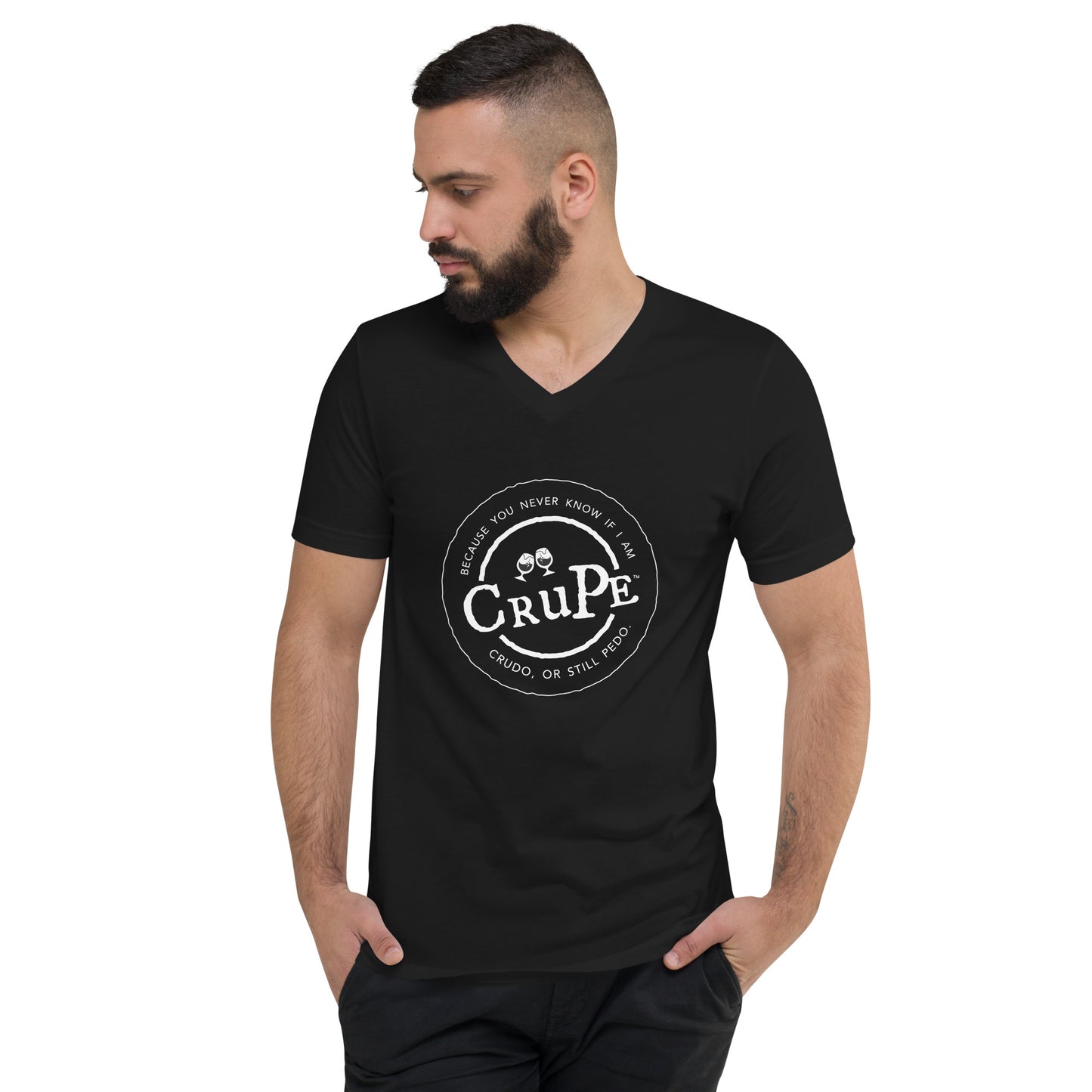 CruPe™ Signature Beer Men's Short Sleeve V-Neck T-Shirt