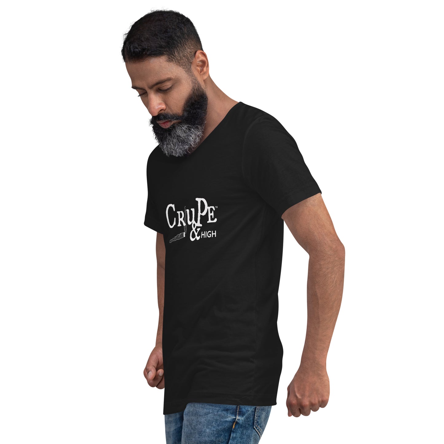 CruPe™ & High Signature Men's Short Sleeve V-Neck T-Shirt