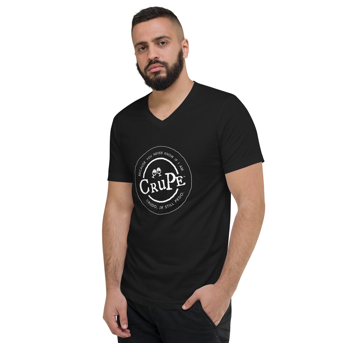 CruPe™ Signature Beer Men's Short Sleeve V-Neck T-Shirt