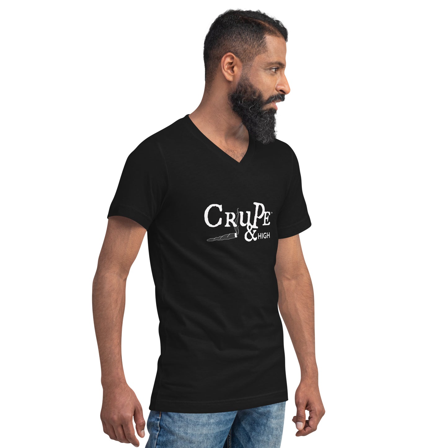 CruPe™ & High Signature Men's Short Sleeve V-Neck T-Shirt