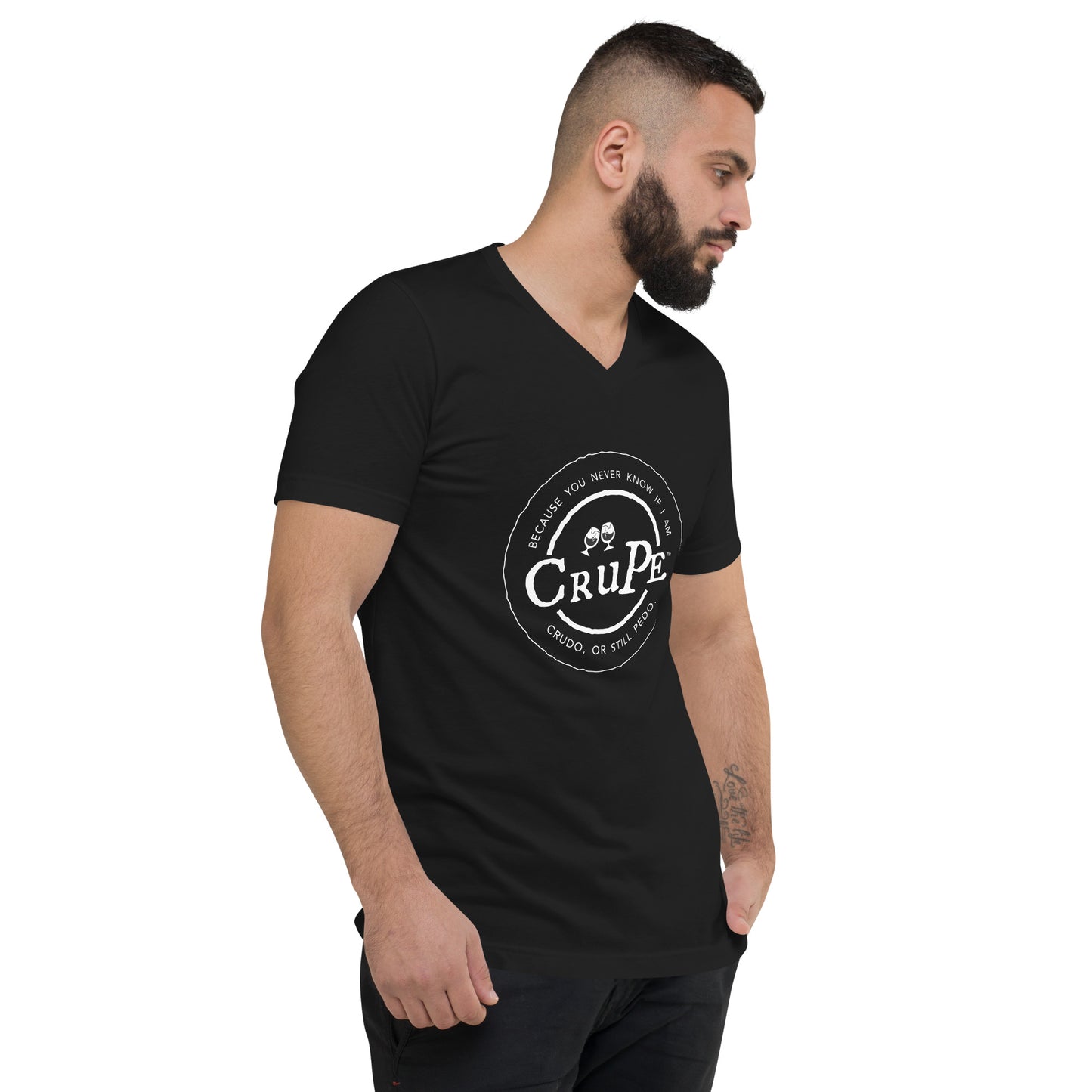 CruPe™ Signature Beer Men's Short Sleeve V-Neck T-Shirt