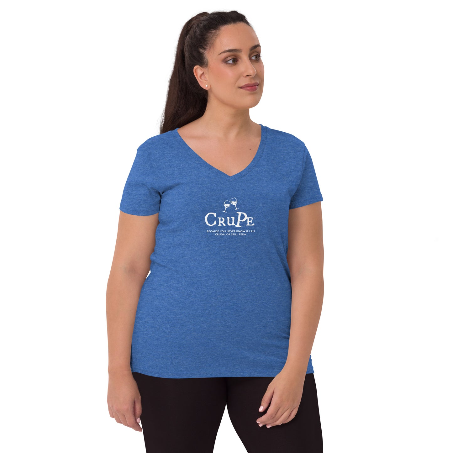 CruPe™ Signature Wine Women’s recycled v-neck t-shirt