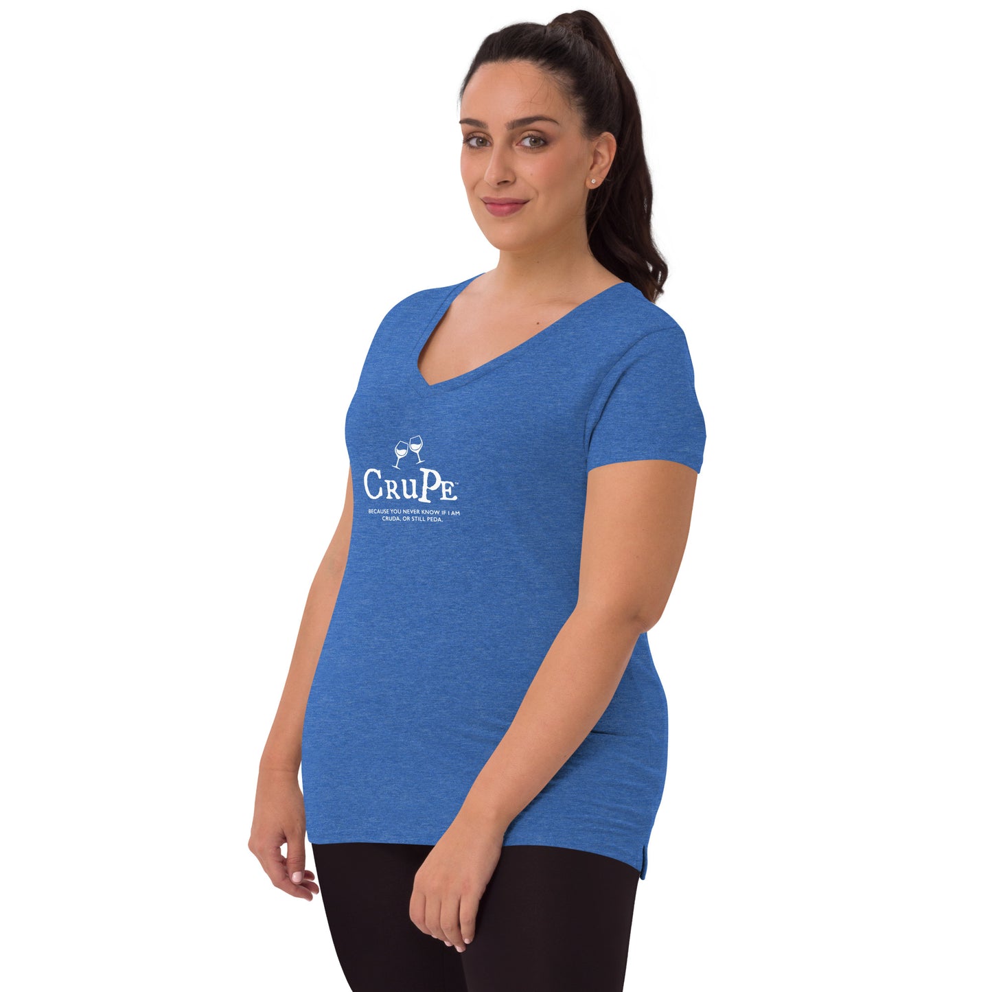 CruPe™ Signature Wine Women’s recycled v-neck t-shirt