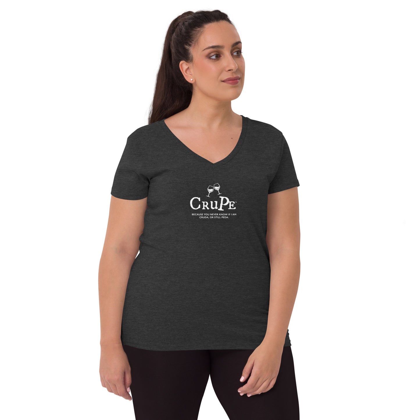 CruPe™ Signature Wine Women’s recycled v-neck t-shirt