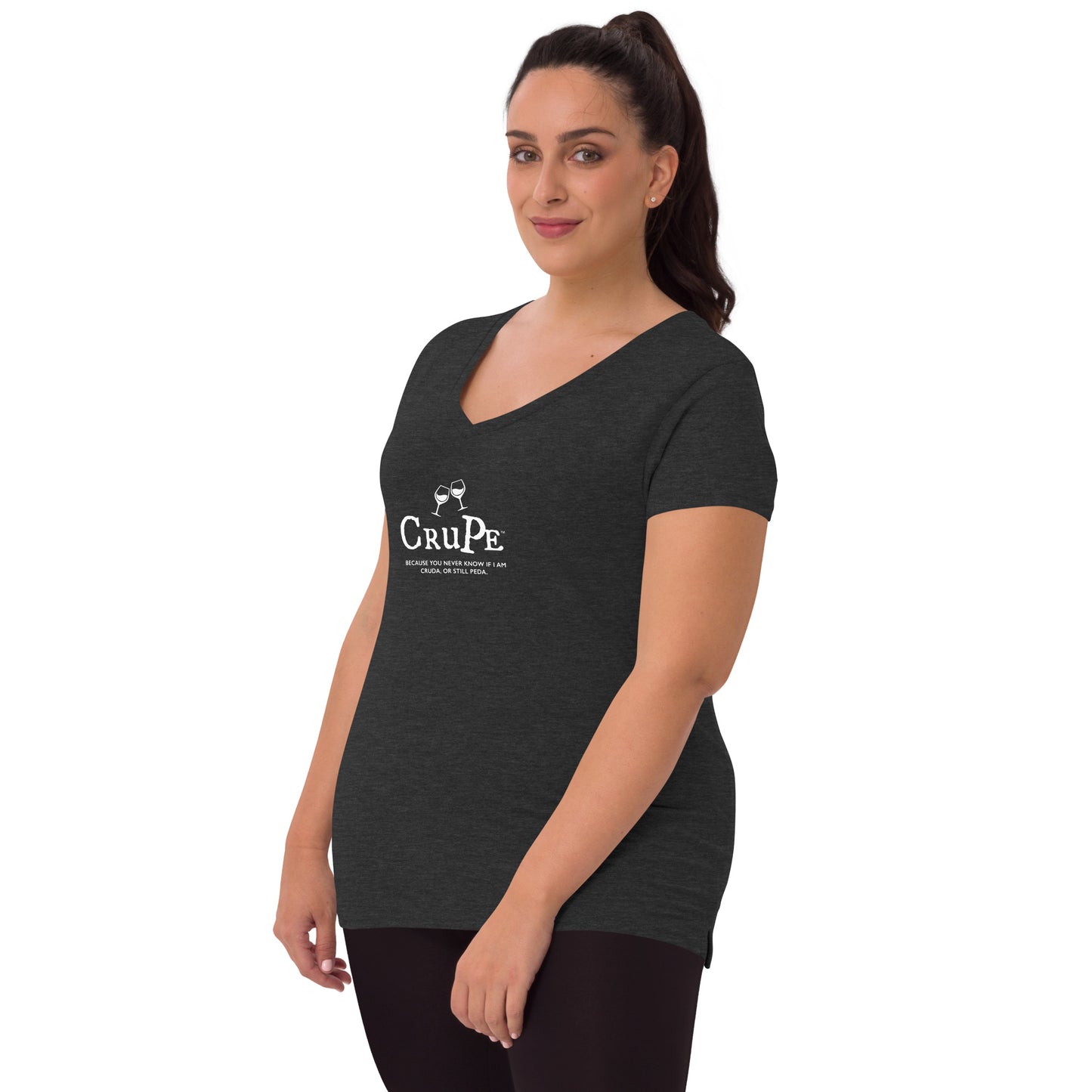 CruPe™ Signature Wine Women’s recycled v-neck t-shirt