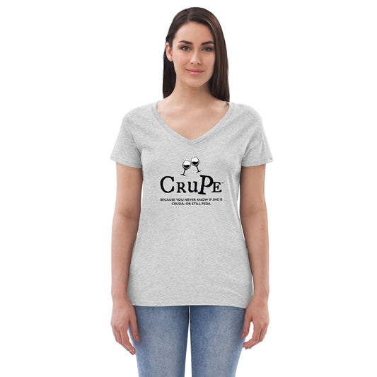 CruPe™ Signature Wine Women’s recycled v-neck t-shirt