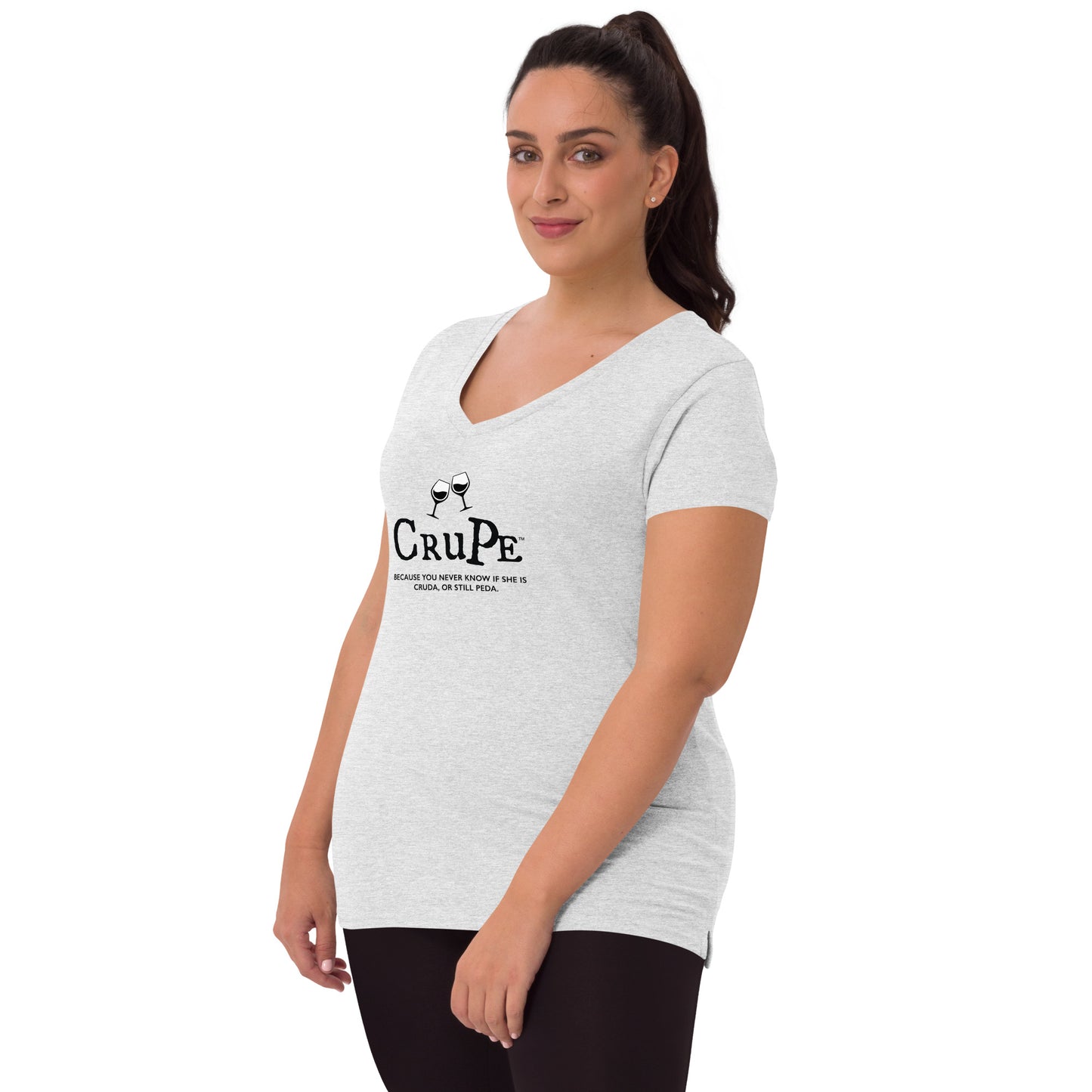 CruPe™ Signature Wine Women’s recycled v-neck t-shirt